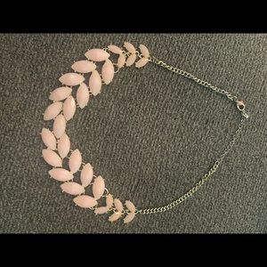 Pale pink statement necklace